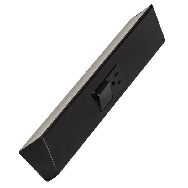 12" 20 amp 120 volt Black Single Pole Switch/Receptacle Combination Power Strip